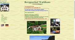 Desktop Screenshot of berggasthof-waldhaus.de